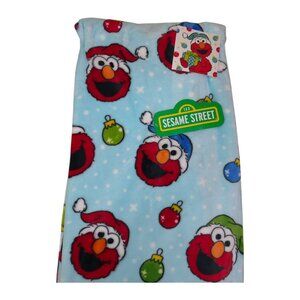 Sesame Street Elmo Plush Throw Blanket 50" X 70" Soft Polyester Christmas Theme
